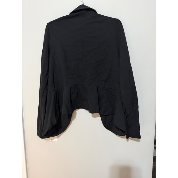 Torrid Black Womens Cropped Peplum‎ Blazer Jacket Size 0 - Picture 3 of 8